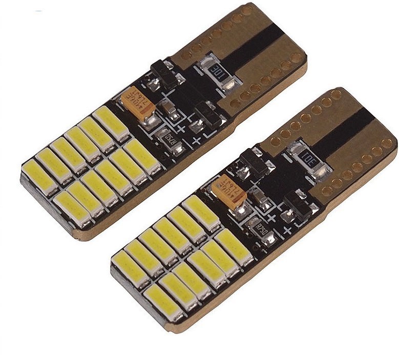 Gaismas diodes 24-LED T10 (CANBUS) 2gab
