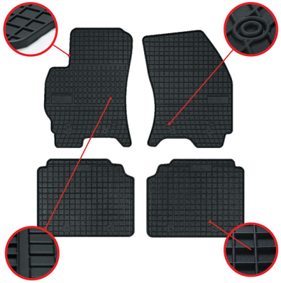Rubber mat set ALBURNUS 09-0753