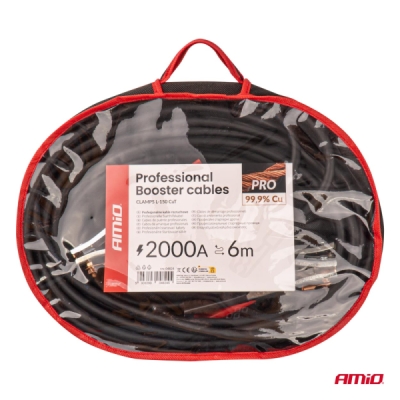 Booster cables 99,9% cooper 2000A - 6m AMIO 04824