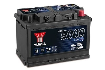 Akumulators 9000 AGM LABAIS+ 70Ah / 760A 278x175x190 YUASA YBX9096