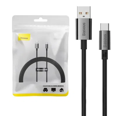 Telefona lādētāja vads USB Type C Melns 1.5m BASEUS P10320102114-01