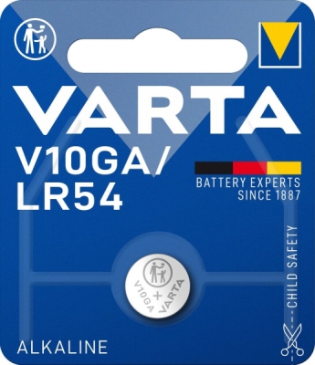 Baterija V10GA LR54 AG10 1.5V 50mAh 1gab VARTA BMVT362