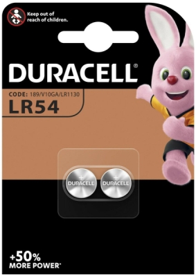 Baterija LR54 V10GA AG10 1.5V 2gab DURACELL BMDU362