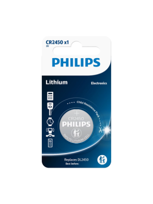 Litija baterija CR2450 3V 1gab PHILIPS CR2450/10B