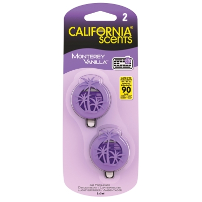 DUFTFRESHER CALIFORNIA SCENTS VENT MINI MEMBRAN TIL LUFTUDTAG - MONTEREY VANILLA 3 ML