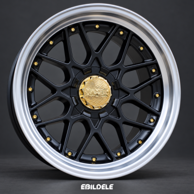 HAXER HX025 R18 18x10 10x120/112 ET15 CB74.1 Black Half Matt + Polished Lip