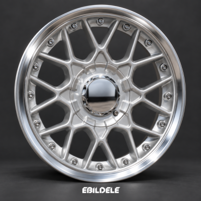 HAXER HX025 R17 17x8 10x112/120 ET20 CB74.1 Silver + Polished Lip