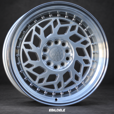 HAXER HX027 R17 17x8 10x112/120 ET30 CB74.1 Silver + Polished Lip