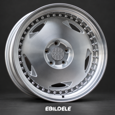 HAXER HX029 R15 15x8 4x100 ET20 CB73.1 Polished Silver + Polished Lip