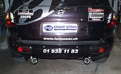 FOX Nerezový výfuk | Zadní tlumič - Hyundai Santa Fe I (SM), 2.7 V6, 2000-2006, HY120003-071