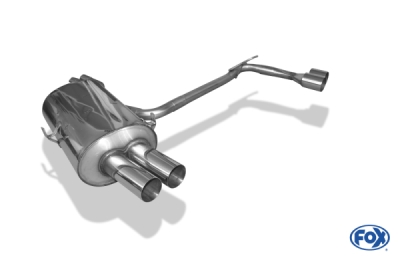 FOX Nerezový výfuk | Zadní tlumič - BMW 3-Series (E46), 330i, 2000-2006, BM022074-008