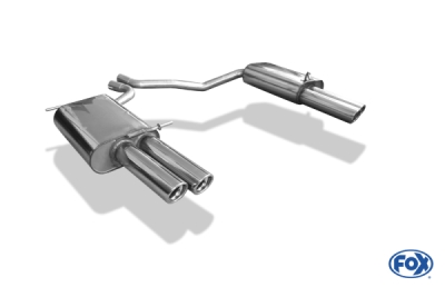 FOX Nerezový výfuk | Zadní tlumič - Seat Exeo (3R), 2.0 TFSi, 2009-2014, SE090014-148