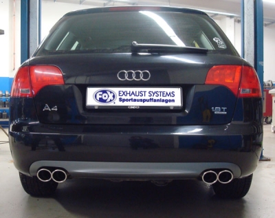 FOX Nerezový výfuk | Dvojitá koncovka výfuku - Audi A4 (B7), 1.8T, 2001-2009, AU061180-344