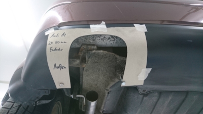 Audi A2 - šablona pro kolo 2x80 mm Dodáváno s potiskem na papíře FOX AU040000-S3