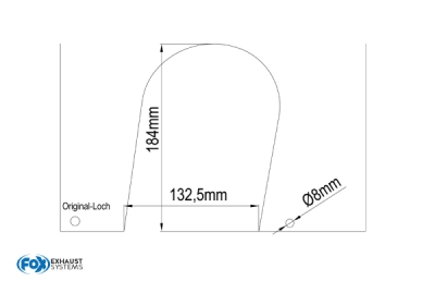 Audi A2 - šablona pro ovál 115x85mm Dodáváno s potiskem na papíře FOX AU040000-S2