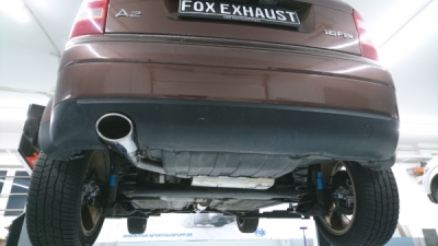 Audi A2 - 1,6l Poloviční systém od katalyzátoru dál - 115x85 typ 32 (sestává z koncového a předního tlumiče s koncovkou)(konzole) FOX AU040003-347-HA