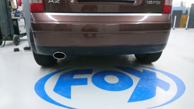 Audi A2 - 1,4l - 34l Nádrž koncový tlumič výfuku - 115x85 typ 32 FOX AU040013-347