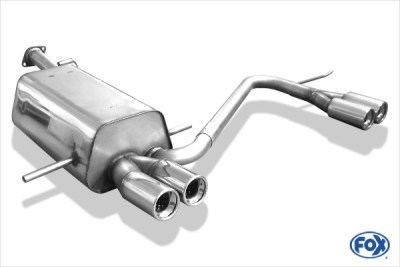FOX Nerezový výfuk | Zadní tlumič - Subaru Impreza (GD, GG), 2.0i WRX, 2000-2007, SU040013-066