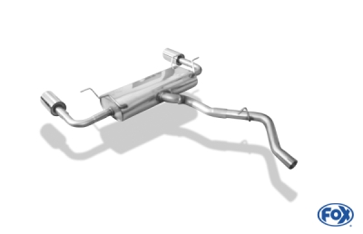 Subaru Impreza GT7 AWD Závěrečný tlumič výfuku křížový výstup vlevo vpravo FOX SU044005-133