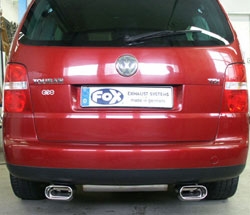 FOX Nerezový výfuk | Zadní tlumič - Volkswagen Touran (1T), 2.0 TDi, 2003-2010, VW150005-597