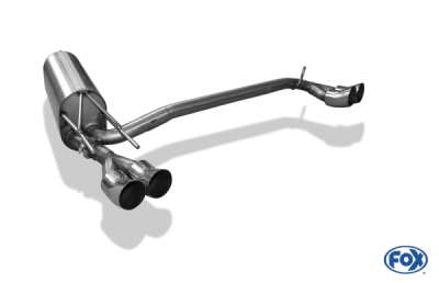FOX Nerezový výfuk | Zadní tlumič - Opel Calibra A, 2.5i V6, 1989-1997, OP080022-166