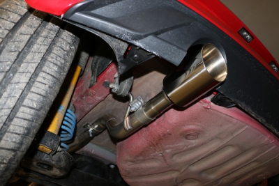 VW UP GTI final pipe system left fitted of original final si FOX VW240000-291