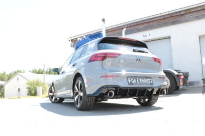 VW Golf VIII GTE mit Einsatz schwarz final silencer right/le FOX VW057005-293s