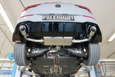 VW Golf VIII GTE mit Einsatz schwarz final silencer right/le FOX VW057005-293s