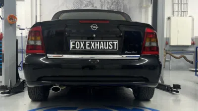 Opel Astra G Coupe Turbo koncový tlumič výfuku jednoprůtokový Ø70mm - FOX OP041221-347