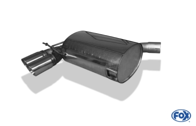 Audi A3 Typ 8P quattro - 3-Türer koncový tlumič Ø70mm - 2x90 FOX AU051207-292
