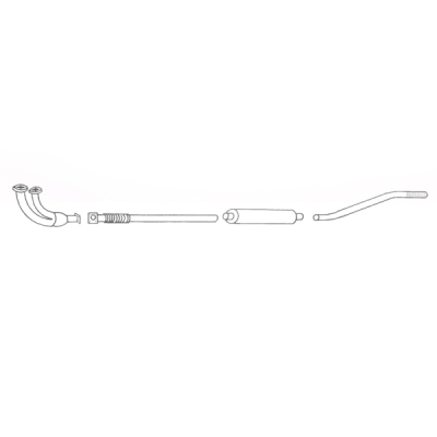 Aston Martin DB2 4 (1955-1957) Nerezový výfuk, uchycení pomocí příruby OEM QUICKSILVER AS002