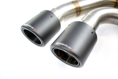 Karbonové koncovky výfuku (sada 4ks) - průměr 90mm kruhové QUICKSILVER NIN90-76-X4