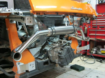 Lamborghini Gallardo vč. Superleggera (2006-2008) Titanový sportovní výfuk s technologií Sound Architect™ Titan Sport QUICKSILVER LM096T