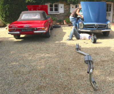 Mercedes 280 SL W113 (1968-71) Nerezový výfukový systém QUICKSILVER MZ021