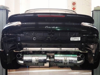 Porsche 911 Turbo 997.1 (2006-2009) Sportovní výfuk se závodními katalyzátory 200cpsi QUICKSILVER PS097S