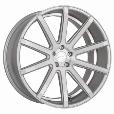 Corspeed DEVILLE Stříbrná broušená / bílý lem 9×21" 5×114,3 ET 25