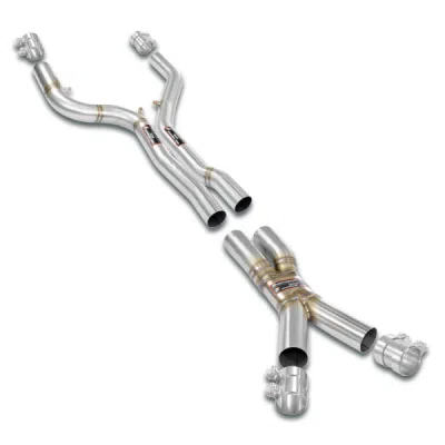X-Pipe Package (Delete the OPF - mid resonator)For the Std - OEM rear muffler Supersprint 745820