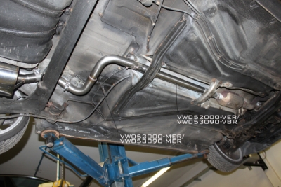FOX Nerezový výfuk | Středový tlumič - Volkswagen Golf IV, 2.0, 1997-2006, VW053090-MER