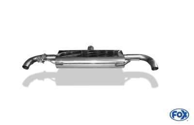 Audi TT 8J RS Endschalldämpfer quer Ausgang rechts/links mit Unterdruckklappe FOX AU091055-000