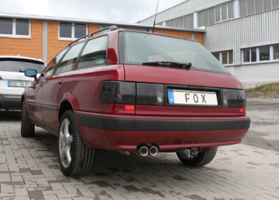 FOX Nerezový výfuk | Zadní tlumič - Audi 80 (B4), 2.8E V6, 1991-1995, AU013022-028