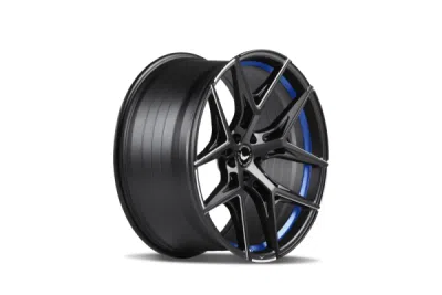 Barracuda RAZZER Puresports černá matná s frézováním / modrý lem 9,5×22" 5×112 ET 30