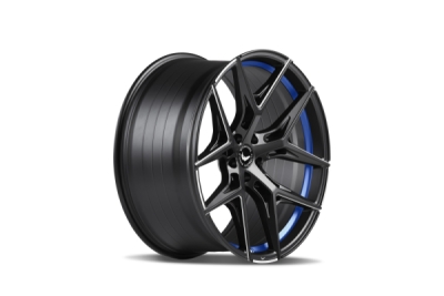 Barracuda RAZZER Puresports černá matná s frézováním / modrý lem 9,5×22" 5×112 ET 35