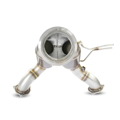 Downpipe s metalickým katalyzátorem, pravá – levá (nahrazuje originální katalyzátor a OPF (pro vozy s levostranným i pravostranným řízením) Supersprint 779421