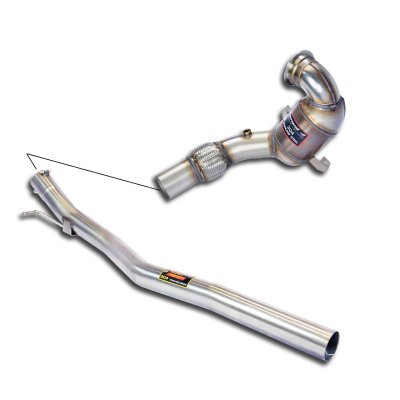 Turbo downpipe kit + metalický katalyzátor 200 CPSI – pro originální středový díl výfuku Supersprint 771741