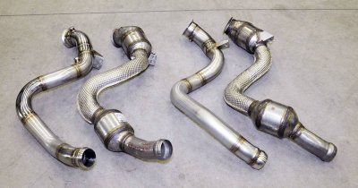 Downpipe kit pravý + levý (nahrazuje primární a sekundární katalyzátor) Supersprint 721911