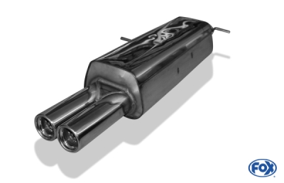 FOX Nerezový výfuk | Zadní tlumič - Peugeot 307, 1.6 16V, 2001-2009, PE031002-068