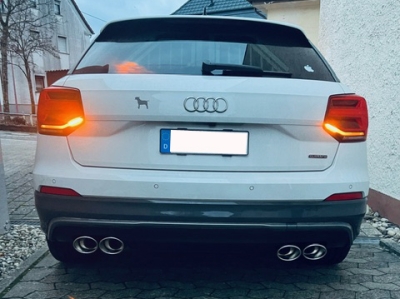 Audi Q2 koncový tlumič výfuku vpravo/vlevo s předním tlumičem výfuku - FOX AU170005-348-ANL