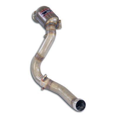 Levý downpipe s metalickým pre-katem (nahrazuje druhý katalyzátor) – pro vozy s pravostranným i levostranným řízením Supersprint 725141