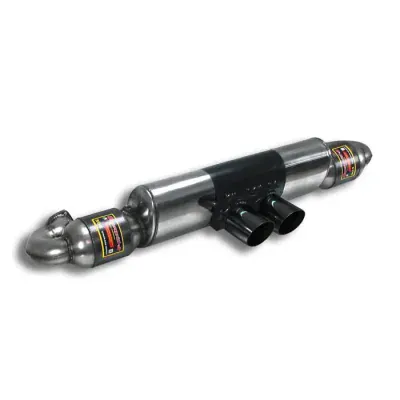 Kovový katalyzátor, pravá - levá + zadní díl výfuku ∅90 mm "Gun Metal Grey" Supersprint 244746