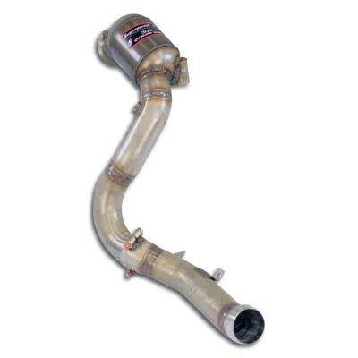 Levý downpipe s metalickým pre-katem (nahrazuje druhý katalyzátor) – pro vozy s pravostranným i levostranným řízením Supersprint 723141